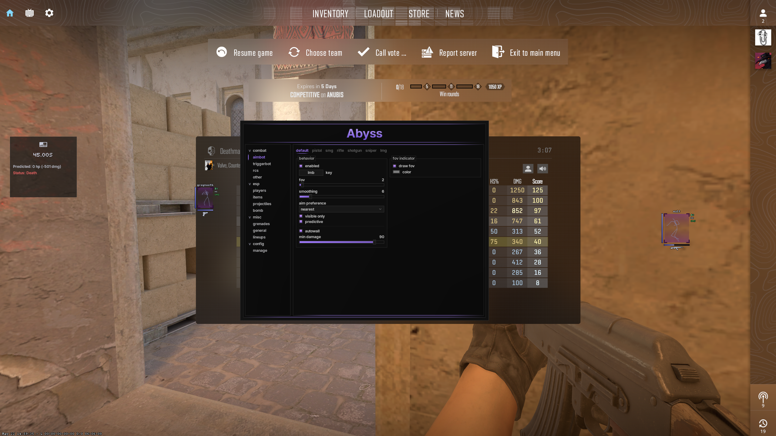 Legit customizable aim-assist
